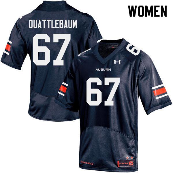 Auburn Tigers Women's Jacob Quattlebaum #67 Navy Under Armour Stitched College 2019 NCAA Authentic Football Jersey PMF8774RA